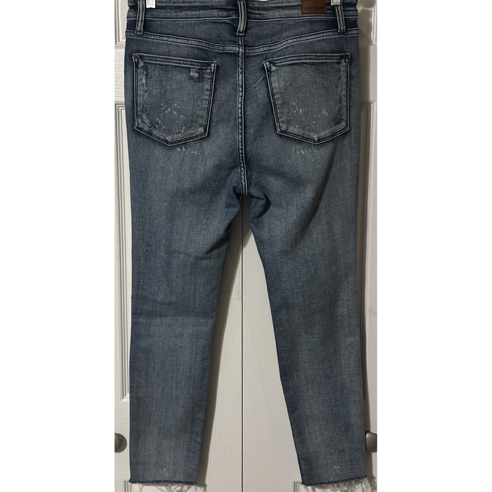 Judy Blue High Rise ButtonFly Destroyed Splatter Skinny Jeans SZ 11/30 (32x26) - Picture 12 of 12